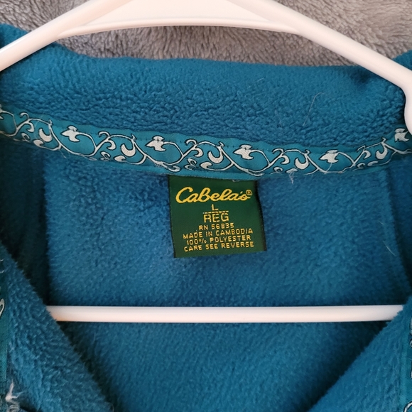 Vintage Cabelas Womens Polartec Fleece Jacket Sz L Full Zip - Picture 3 of 7